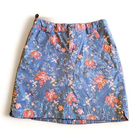 Duluth Trading Co Womens Skort Green Floral Modest Size 6 - Picture 1 of 6